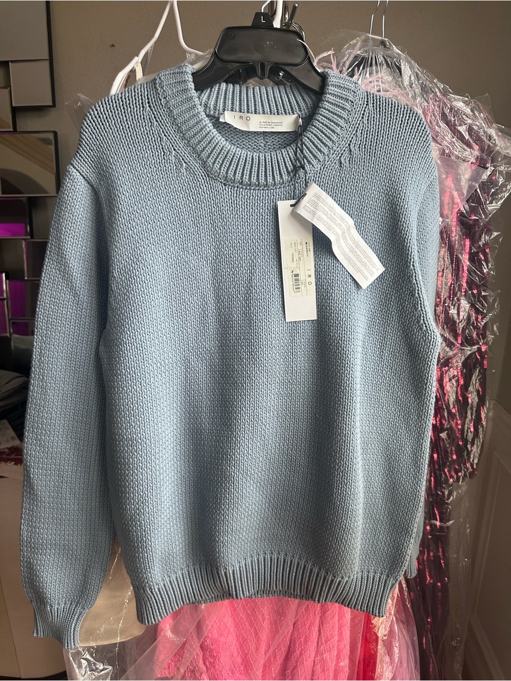 IRO Men’s Crewneck Sweater in Powder Blue